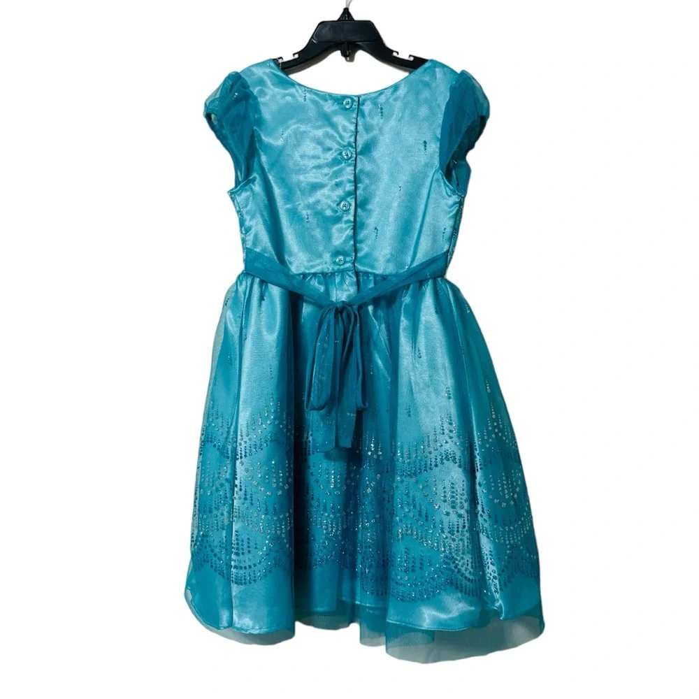 Jona Michelle Girls Size 7 Teal Colored Dress